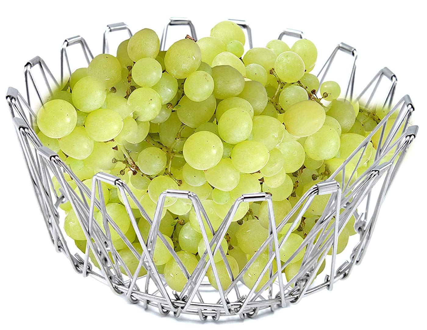 Foldable wire basket for fruits and vegetables Foldable wire basket for fruits and vegetables